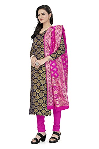 Image of AKHILAM Women's Jacquard Cotton Silk Unstitched Straight Salwar Suit Dress Material (30BNRS78 Parent)
