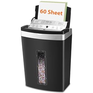 VidaTeco 60-Blatt Mikro-Cut Aktenvernichter