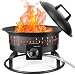 GasBRUH Outdoor Portable Propane Fire Pit, 19-Inch,60,000 BTU with Cover&Carry Kit,Campin…