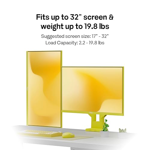 Image of Pixio Two PX248 Wave Yellow 24 inch 200Hz Refresh Rate FHD 1080p Resolution Fast IPS Panel 1ms GTG Response Time Gaming Monitors and PS1D Wave Yellow Dual Monitor Arm