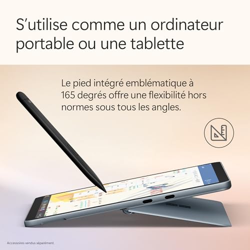 Microsoft Surface Pro | Copilot+ PC | Ecran Tactile LCD 12” | Snapdragon® X Plus | 16Go RAM | Stockage 512Go | Dernier Modèle | Océan
