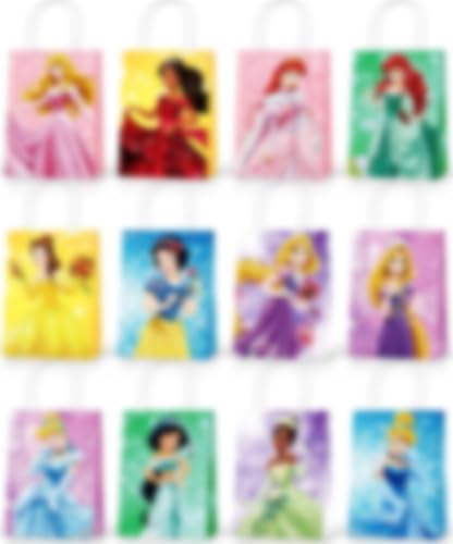 Sacs de fête en papier princesse : lot de 24 pochettes cadeaux pour l'anniversaire des filles