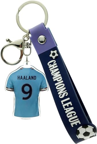 EZB Erling Haaland Man City Football Keyring | Decorative Double Sided Keychain Gift Idea | Erling Haaland Keyring