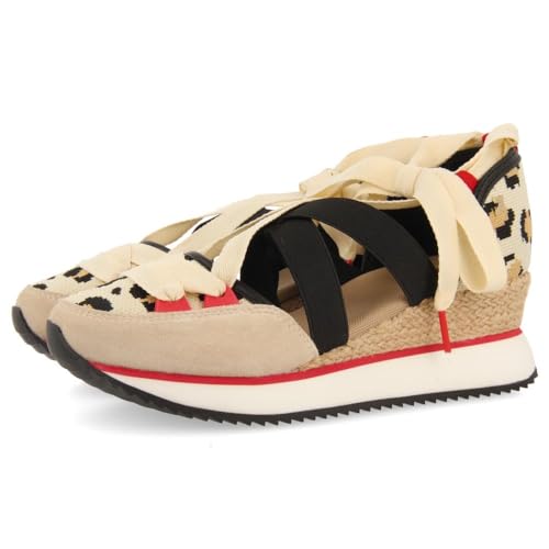 Sneakers Abiertos con CUÑA Y Print DE Leopardo para Mujer Rowlett