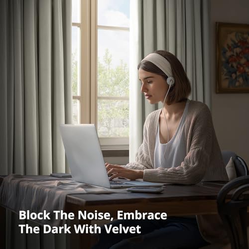 HPD Half Price Drapes Signature Velvet Thermal Blackout Curtains for Living Room 120 Inch Long (1 Panel) Rod Pocket Insulated Blackout Curtains for Bedroom Window Curtains, 50W x 120L, Porcelain White