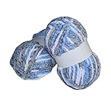 Loom Knitting Yarns Rainbow Segment Dyed Gradient Colorful Yarn for Knitting Looms Knitting Needles Crochet Hooks Kit Knit Hat Projects Scarf Shawl Patterns(2 Balls of C Muticolor Yarn)