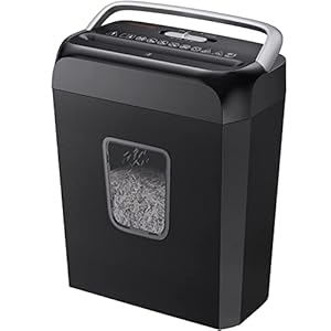 Bonsaii Paper Shredder for Home Use,6-Sheet Crosscut Paper and Credit Card Shredder for Home Office,Home Shredder with…