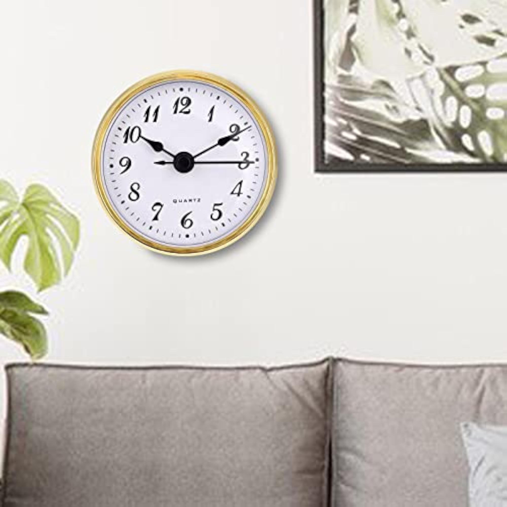 70mm Clock Insert with Gold Rim