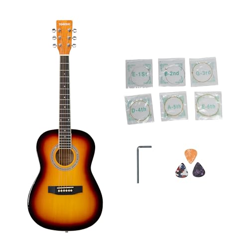 Image of Progressa Series Guitar: 36H Semi Acoustic Guitar - 36 Inches (Sunburst) | 6-String Steel, Wooden Guitar | Right Hand Semi Acoustic Guitar Kit for Beginners, Professional & Adults