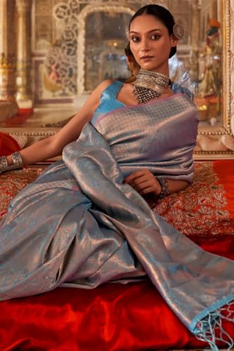 Image of SWORNOF Women's Patola silk saree for Patola festival Wedding silk with rich pallu Design sarees for women with blouse piece