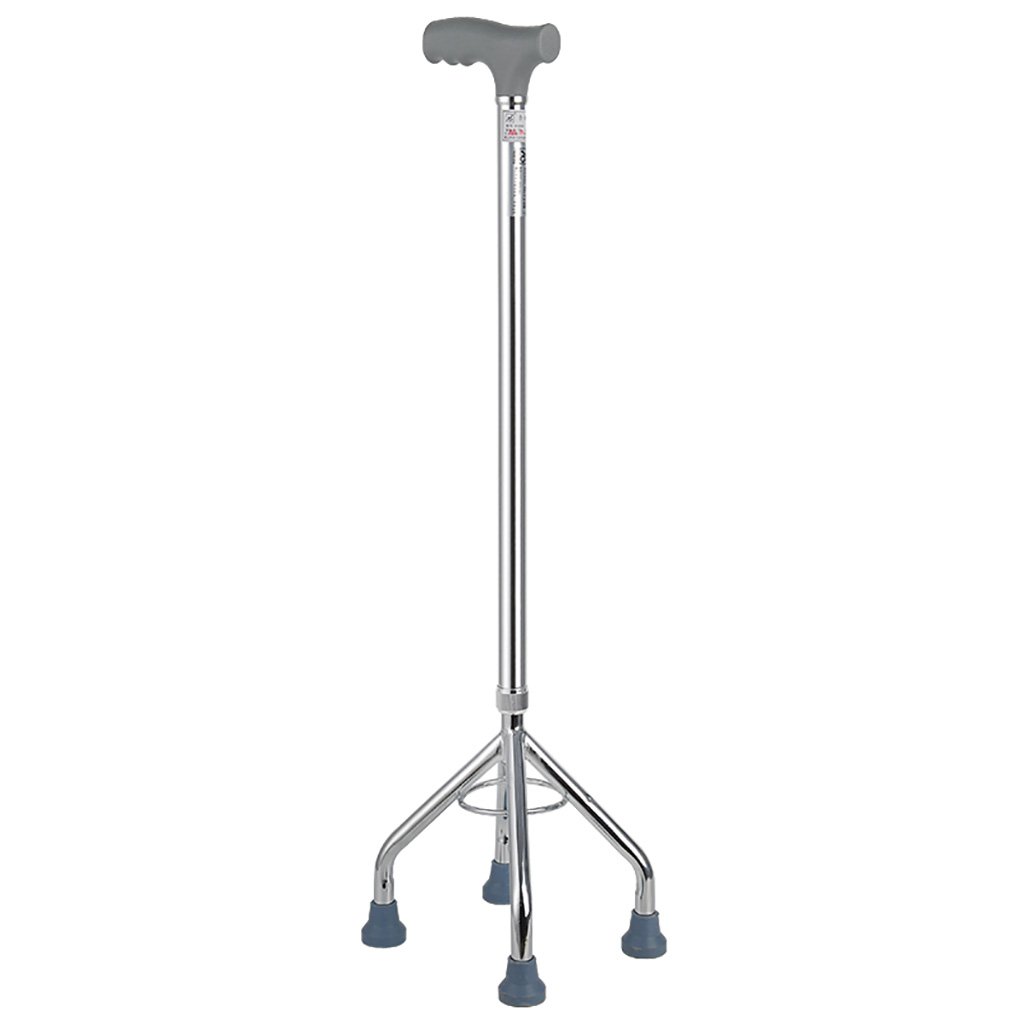 Canne de marche quatre pieds réglable en aluminium pour seniors