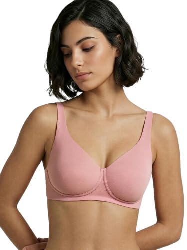Image of Enamor Bamboo Cotton IO05, Plunge, Everyday Women's T-Shirt Bra - 3X Softer, 4X More Absorbent & Antimicrobial, Padded, Wirefree, High Coverage
