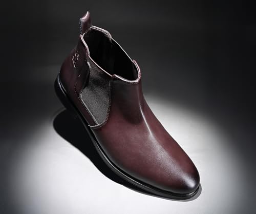 Image of LOUIS STITCH Mid-Top Ankle Slip-On Chelsea Boots for Men | Men's Chelsea Boots | Casual and Semi Formal Boots for Men | LSLXPLCL