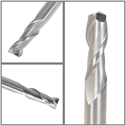 Image of waltyotur Carbide End Mill 1 /4 Inch Suitable for Aluminum Cutting Non-Ferrous Metal Up Cutting 5 Pieces
