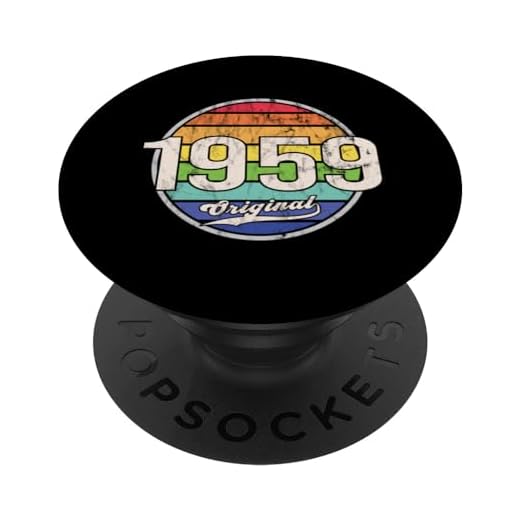 Fiesta de cumpleaños clásica de 1959, original, retro, vintage, 1959 PopSockets PopGrip Intercambiable