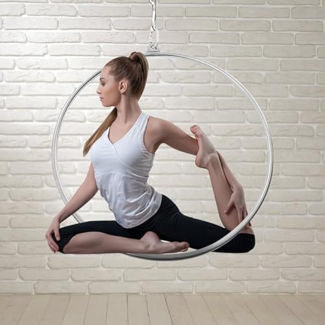 Aerial Flying Rings Set - Professional, Aerial Rings Equipment - Fully Strength Tested & Certified Aerial Ring with Rigging Kit, Tape, Storage Bag, for Circus, Home Yoga