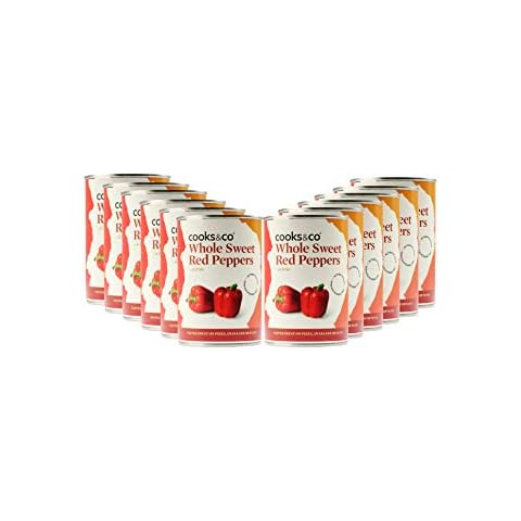 Cooks & Co Sweet Red Peppers 390 g (Pack of 12) Cover