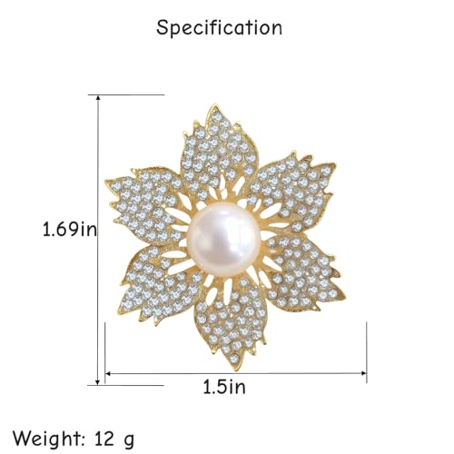 Image of Brooch Pins For Women Fashion Elegant Brooches Lapel Badges Coat Sweater Scarves Shawl Dress Accessory Wedding Party Prom Jewelry