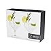 Viski Raye Angled Stemmed Gin and Tonic Glasses Set of 2 - Premium Crystal Clear Cocktail Gin Glasses for Gin Lovers Gift Set - 14oz