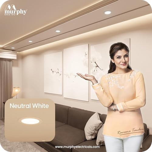 Image of Murphy Crest Premium 9W LED Concealed Down Light | Natural White | Slim Modern False Ceiling Lighting | Suitable for 3-Inch Cutout | 2-Year Warranty | Pack of 4