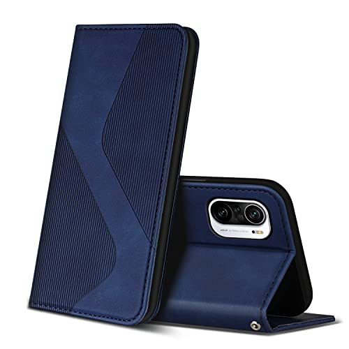 ZONNAVI Cover per Xiaomi Poco F3 5G / Xiaomi Mi 11i 5G, Flip Custodia Pelle PU con [Slot Cart] [Supporto Stand], Cover a Libro Portafoglio per Xiaomi Poco F3 5G / Xiaomi Mi 11i 5G (Blu)