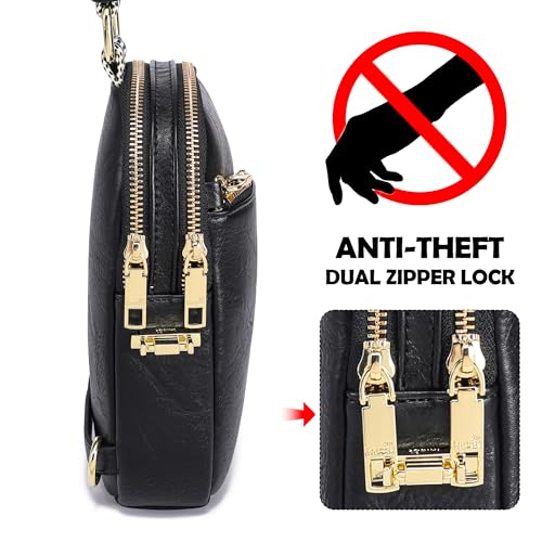 Image of INICAT Small Travel Purse,Anti Theft Crossbody Bag for Women | RFID Blocking, 8 Card Slots,Secure Back Zipper Pocket,Sling Style