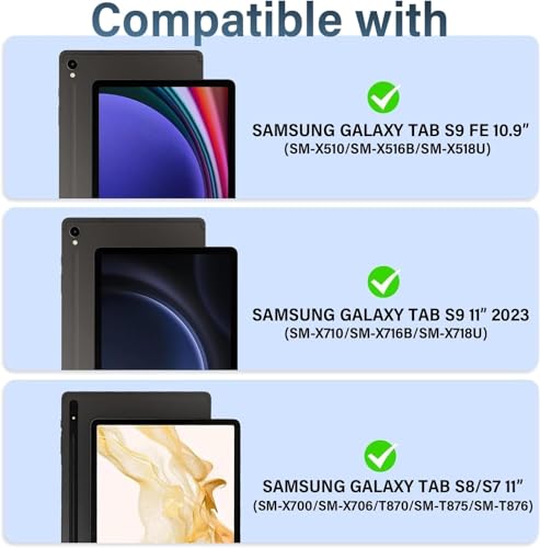 Image of Touchpad Magic Keyboard Case for Samsung Galaxy Tab S9 FE 5G 10.9'', S9 /S8 /S7 11 Inch,Rainbow Backlit Magic Floating Cantilever Stand with Multi-Touch Trackpad (Magical, S9 11 inch)