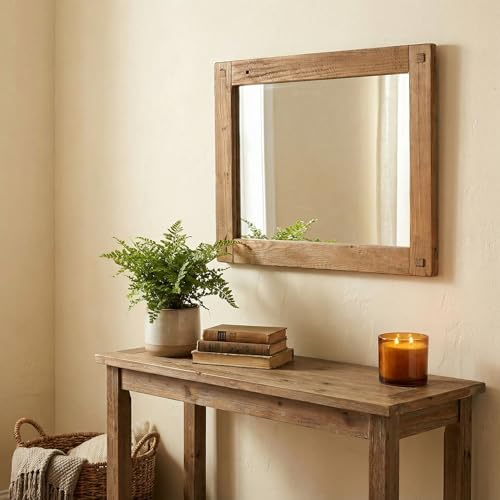 Bare Decor Dawson Wall Mount Mirror with Rustic Recycled Wood Frame 21x17 by Bare Decor - Image 5