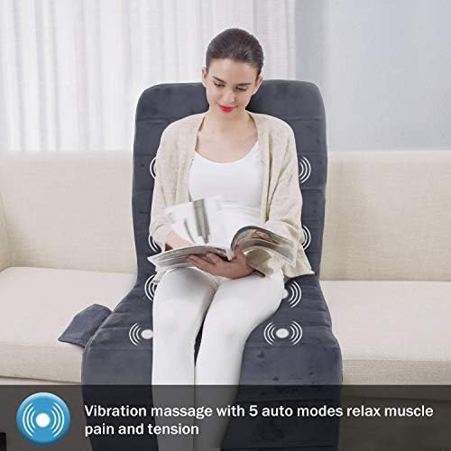 COMFIER Massage Mat with Heat Pads for Back Pain Relief,Back Massage Bed with 10 Vibrating Motors & 2 Heating Pads,Electric Massage Mats for Back,Neck and Shoulder,Full Body,Gifts for women,men, dad