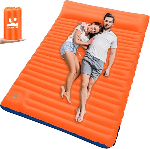 TOMSHOO Matelas Camping, Matelas Gonflable avec Pompe à Pied, Tapis de TOMSHOO Matelas Camping, Matelas Gonflable avec Pompe à Pied, Tapis de