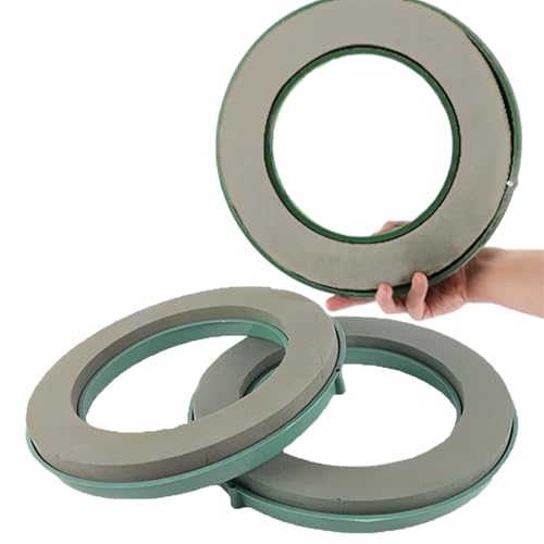 AKOLAFE 3 Piezas de Espuma de 30 cm para Flores Verdes, para Flores Frescas, Espuma para Flores, Redondas, para Manualidades, Bodas, cumpleaños, jardín, apartamento