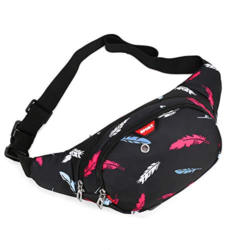 Estwell Riñoneras Hombre Mujer Riñonera Deportiva Running Impermeable Gran Capacidad Viaje Bolso de Cintura para Correr Camina el Perro Bicicleta Excursionismo (Estilo03-Negro)