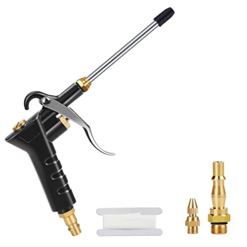 drado Soufflette Air Comprimé, Pistolet à Air Comprimé 1/4' BSP - Raccord rapide allemand et bristique Pistolet de Soufflage Pneumatique