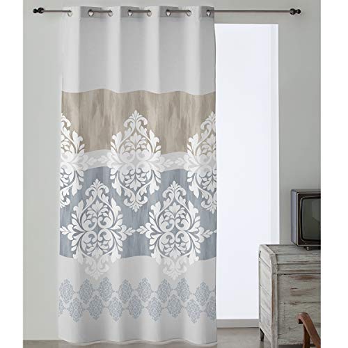 Camatex Lanovenanube - Cortina confeccionada con ollaos Alma - 150x260 cm - Color Gris