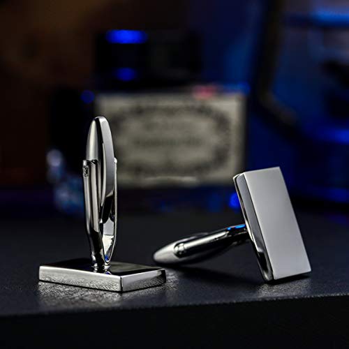 EXCEART 1 Pares Abotoaduras Mens Abotoaduras de Aço Inoxidável Abotoaduras Abotoaduras para Homens M