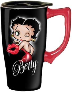 Betty Boop 11923 Travel Mug, 5.2 x 3.5 x 6.4 inches, Black