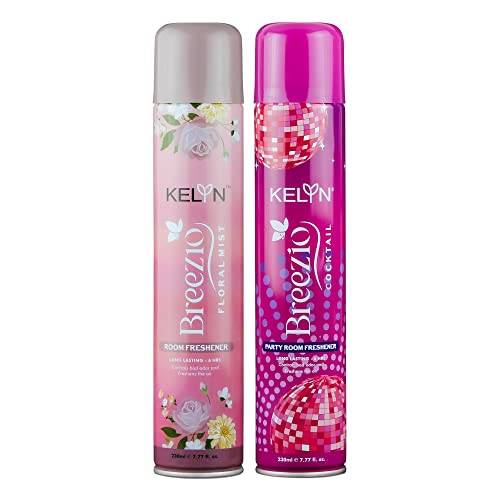 Image of KELYN Exotic Room Freshener (Pack of 2, 230ml each), Air Freshener, Car Perfume - Long Lasting Room Fragrance for Home, Office, Cars & Toilets | Bathroom Freshner