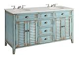 60” Cottage Look Abbeville Bathroom Double Sink Bathroom Vanity CF88323-60BU