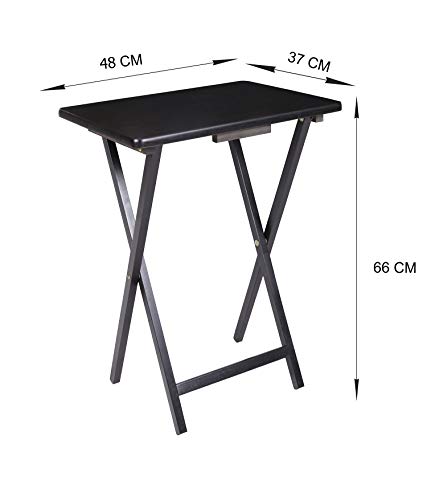 PJ Wood Folding TV Trays, Set of 2 - Image 2