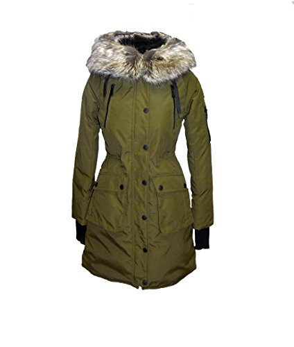 BCBGeneration Women's Parka Coat-Olive-L