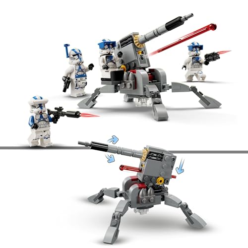 Star Wars 75345 Battle Pack Clone Troopers Legione 501 - Giocattolo da Costruire da Collezione con Cannone AV-7 e 4 Minifigure - Regalo per Bambini da 6 Anni e per Fan di The Clone Wars - Lego - Immagine 2