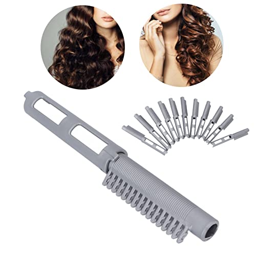 12Pcs Volumizing Hair Root Clip Rods for Perming Hollow DIY Curler Clamps Rollers Hair Styling Tool with Root Perm Rods for Volume and Lift (Gray) - Image 2