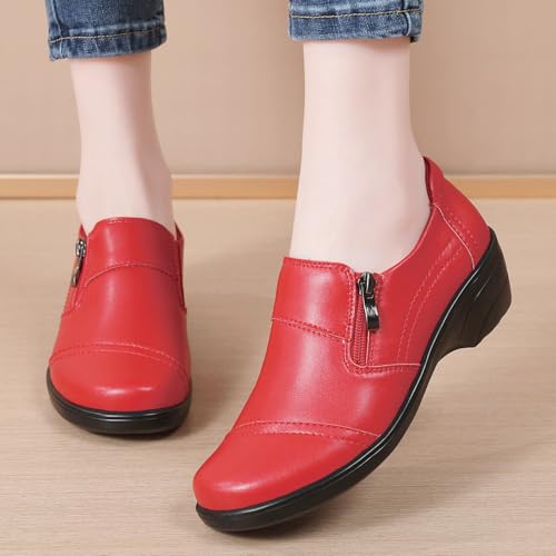 Image of QAE Loafers for Women Comfortable Loafers Slip-Ons Dress Shoes for Women Business Casual Work Office Shoes Women's Orthopedic Walking Shoes