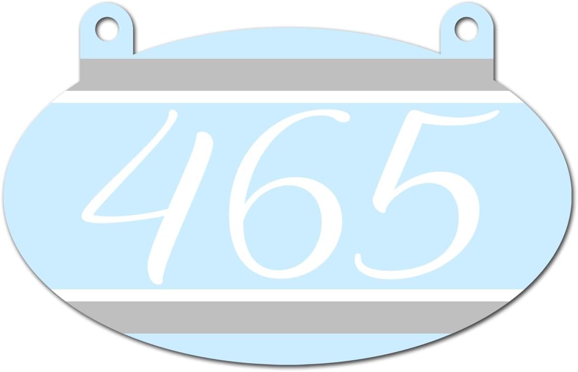 VWAQ Custom Hanging Mailbox Address Number Aluminum Sign - Double Sided Reflective Personalized Plaque - AS2S7 (Purple)