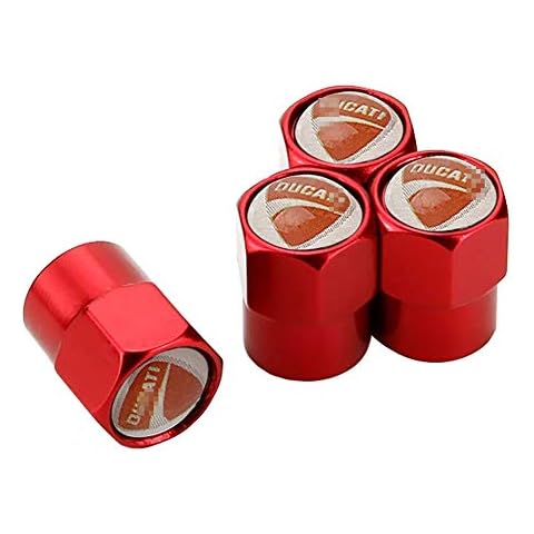 LOPLP Stainless Alloy Car Wheel Tire Valve Stems Caps Cover Tyre Dust Cap for Ducati 748 749 Diavel Multistrada 1200 750 758 848,Valve Air Caps,4 Pcs Cover