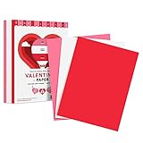 Valentine's Colored Paper – Perfect for Valentines Day Arts & Crafts, Valentine Party Invitations, Flyers & Posters | 24lb Bond / 60lb Text | 8.5 x 11” | 50 Red, 50 Pink & 100 White (200 Sheets Total)