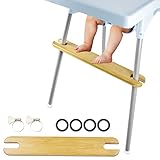 High Chair Footrest Compatible with IKEA Antilop 100% Natural Wood Bamboo Footrest Non-Slip...