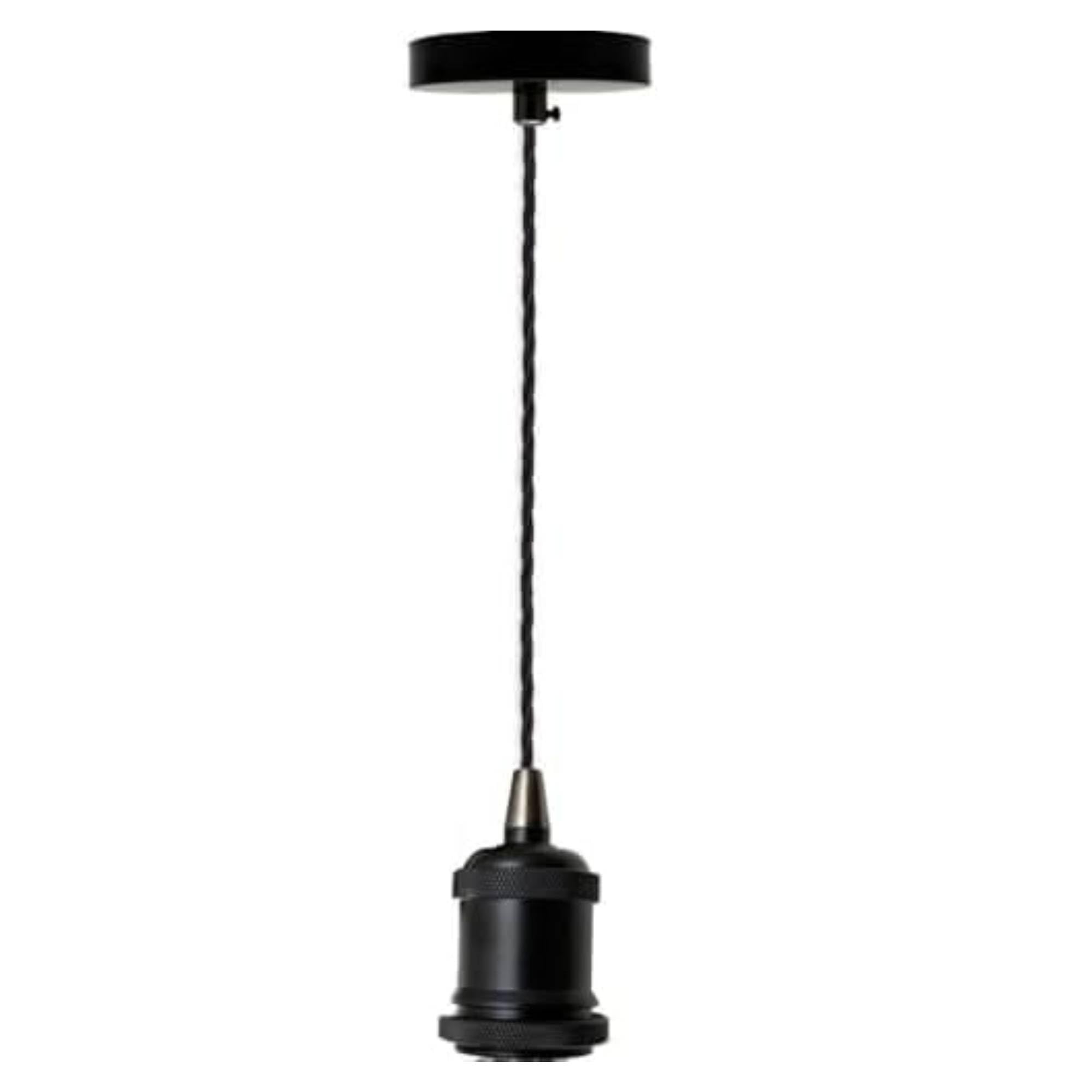 Ledsone Black Pendant Light Kit E27 Adjustable Ceiling Fitting