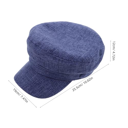 VALICLUD Stylish Captain Cap for Spring and Summer Efficient Sun Protection for Students and Outdoor Fun Retro Vintage Design Blue2