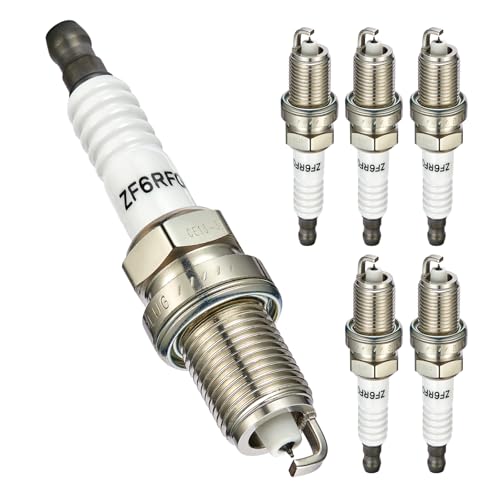 SYKRSS 5358 Iridium Spark Plugs 6 Pack Compatible with Dodge Nitro Dakota Ram 1500 Compatible with Honda Accord X5 MDX TL 2.3L 2.5L 3.0L 3.2L 3.5L 3.7 L6 V6 Engine for ZFR6FIX-11 6441 Spark Plug